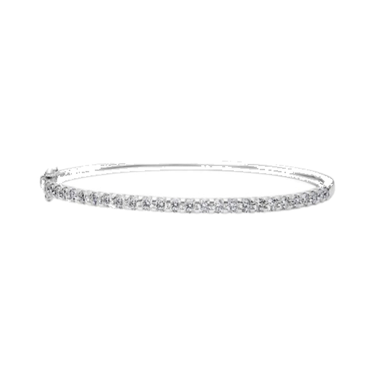 Bracelet SEB0025 — Pavé Hinged Bangle in White Gold