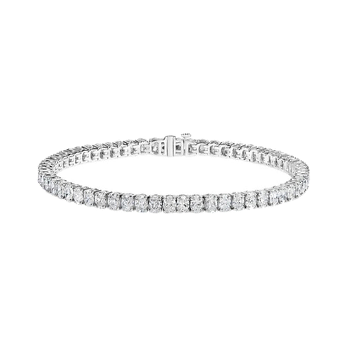 Bracelet SEB0002 — Round Tennis Bracelet in White Gold