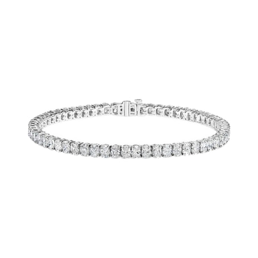 Bracelet SEB0002 — Round Tennis Bracelet in White Gold