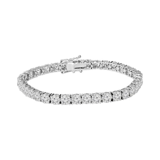 Bracelet SEB0004 — Large Round Tennis Bracelet in White Gold