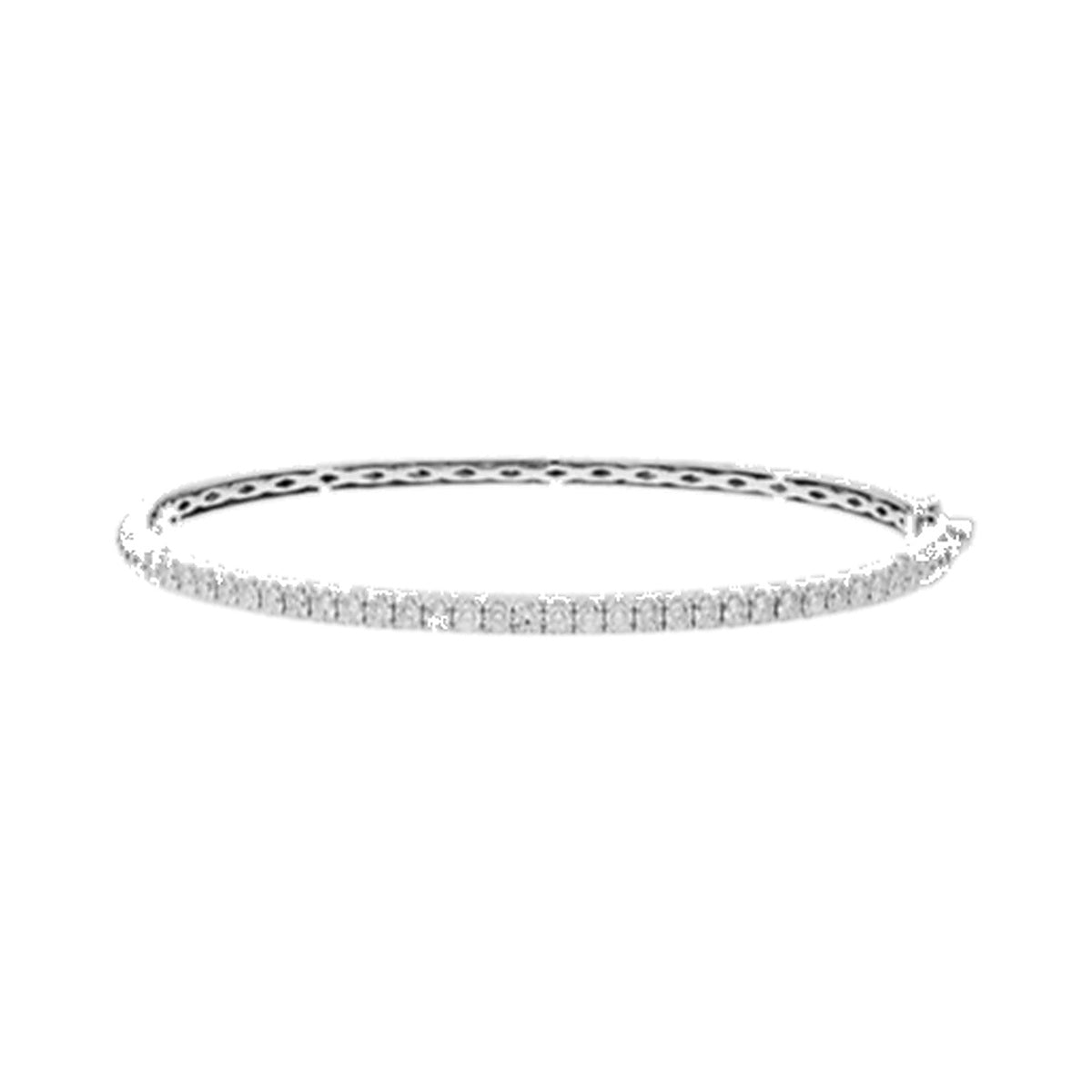 Bracelet SEB0023 — Full Pavé Tennis Bangle in White Gold