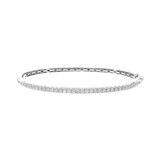 Bracelet SEB0023 — Full Pavé Tennis Bangle in White Gold