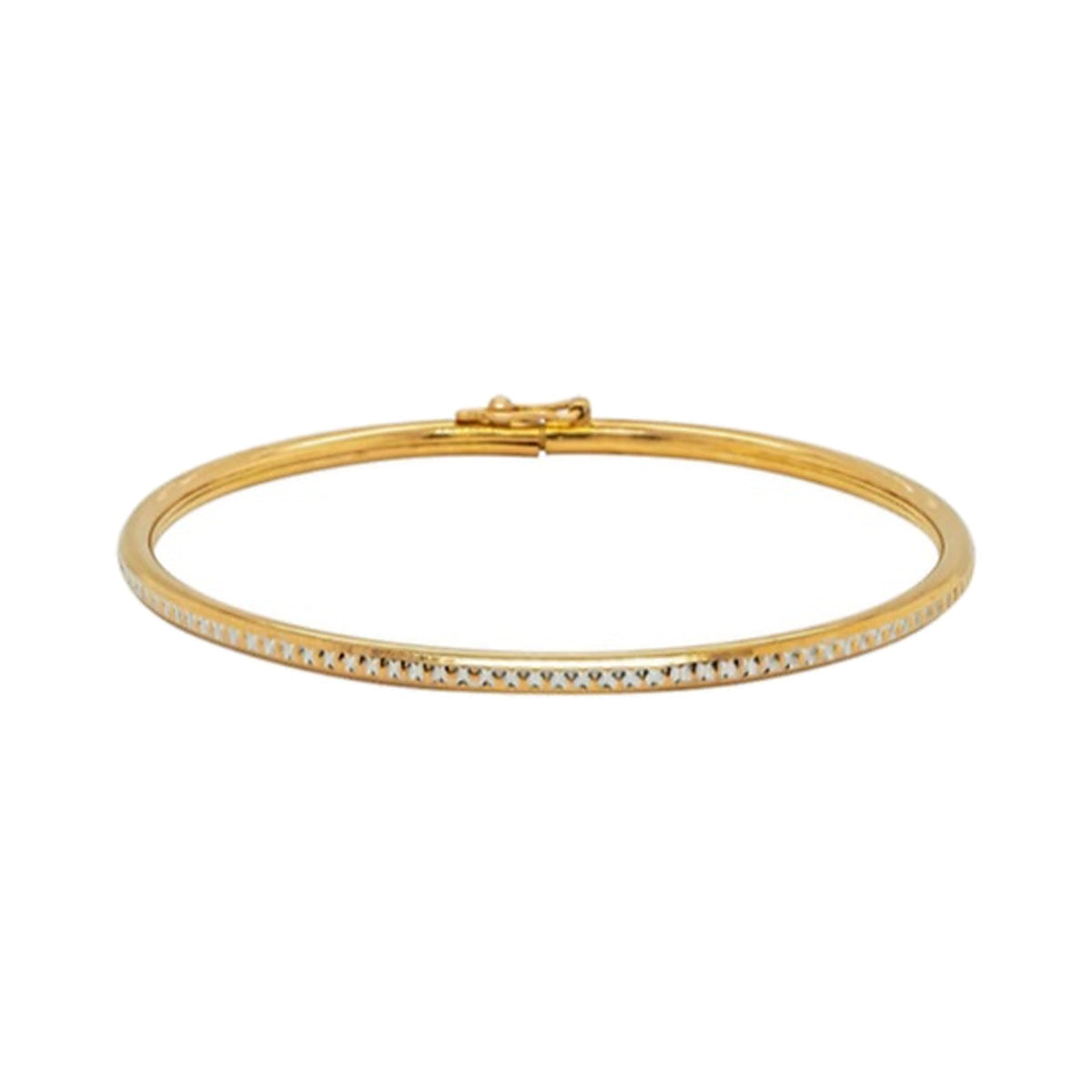 Bracelet SEB0028 — Thin Pavé Bangle in Yellow Gold