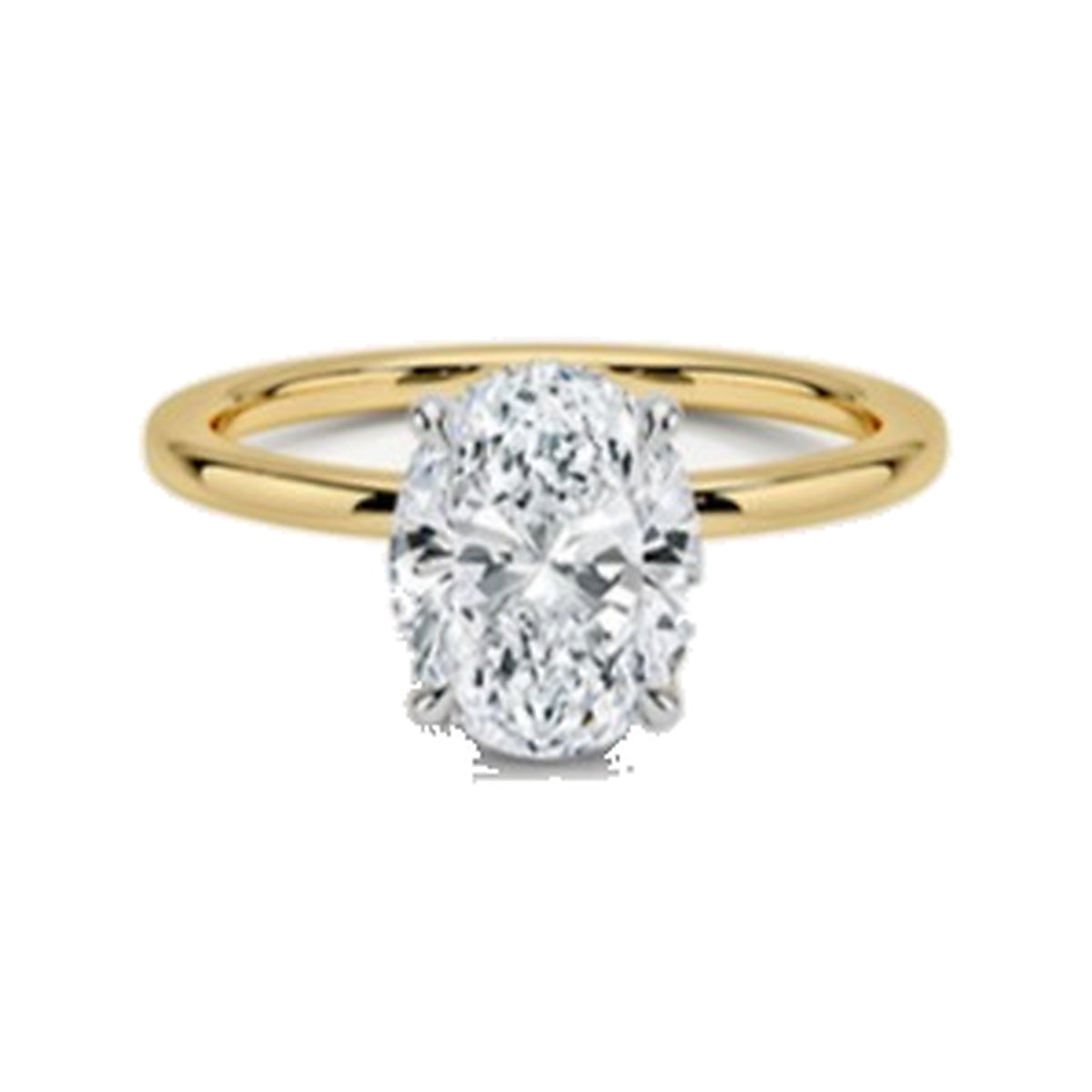Engagement Ring SER0002 — Oval Solitaire in Yellow Gold
