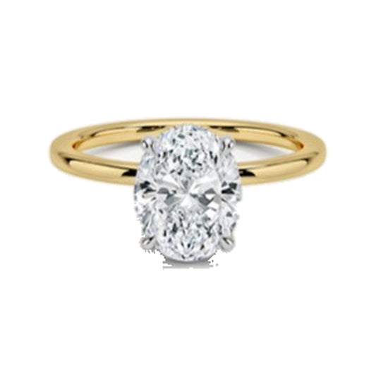 Engagement Ring SER0002 — Oval Solitaire in Yellow Gold
