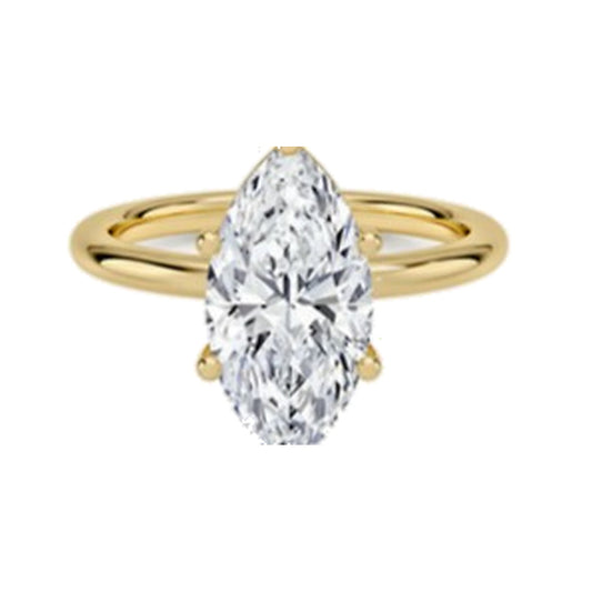 Engagement Ring SER0005 — Marquise Solitaire in Yellow Gold