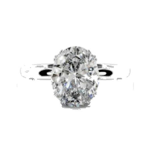 Engagement Ring SER0028 — Oval Solitaire in White Gold